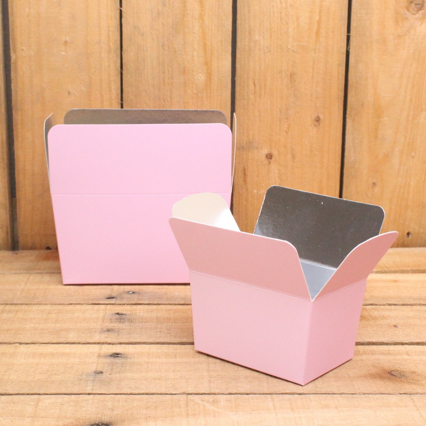 Bonbon doosjes - Chocolade doosje - Pastel roze LAAG - 24 stuks