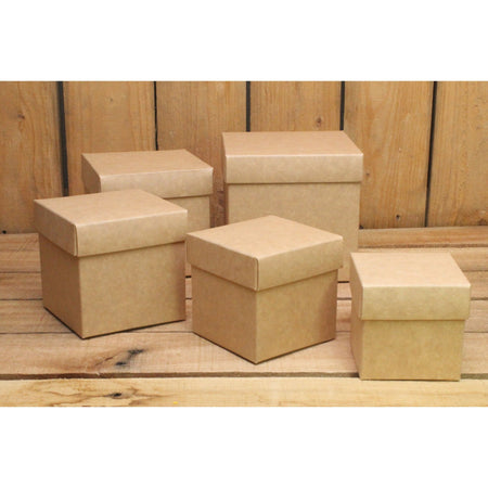 Bonbon doosjes - Chocolade doosje - Kraft kubus - 24 stuks