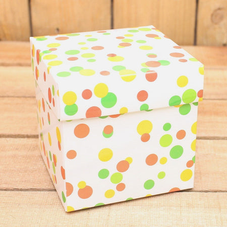 Bonbon doosjes - Chocolade doosje - Spring dot KUBUS - 24 stuks