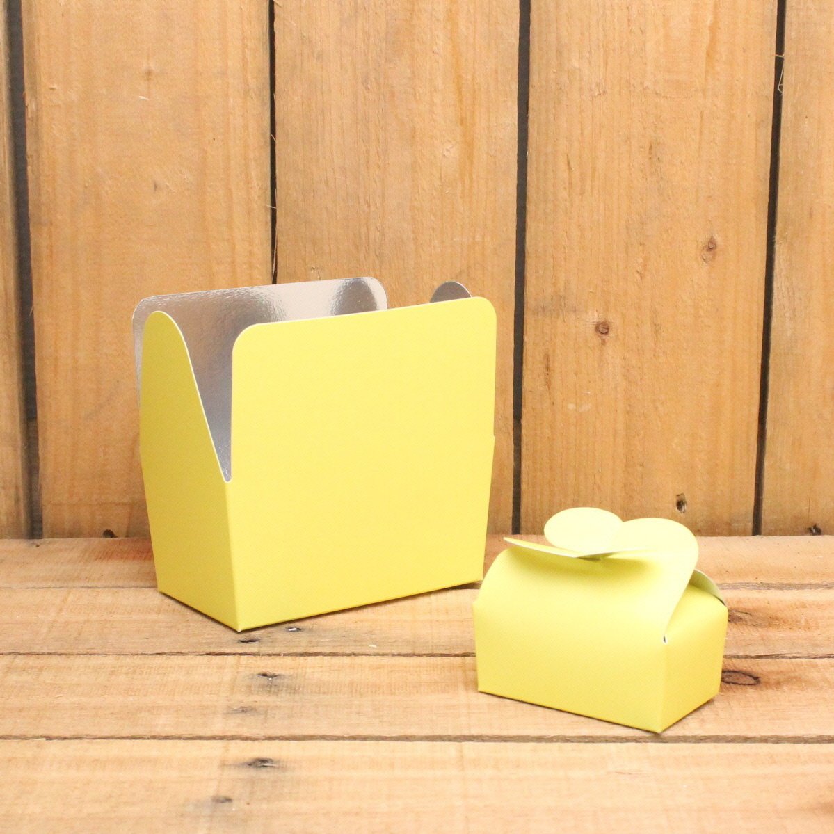 Bonbon doosjes - Chocolade doosje - Pastel geel HOOG - 48 stuks