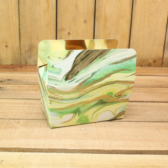 Bonbon doosjes - Chocolade doosje - Wave green LAAG - 12 stuks