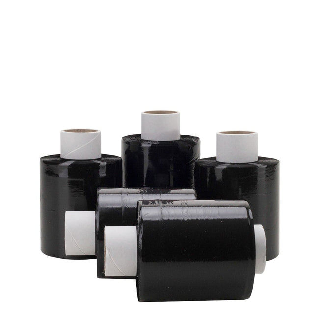 Klika - Mini-Wickelfolie Bündelfolie 20 Mikron 10 cm x 250 Meter schwarz | 40 Stück