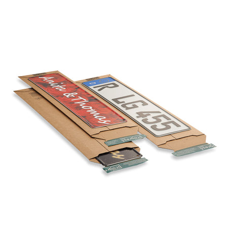 Klika - Briefumschläge aus Wellpappe 140 x 590 mm braun | 25 Stück