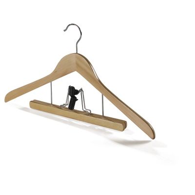 Klika - Holzbügel 44 cm, Hosenklammerstärke 12 mm, 20 Stück