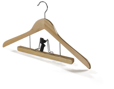 Klika - Holzbügel 44 cm, Hosenklammerstärke 12 mm, 20 Stück