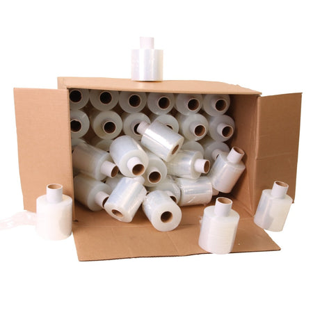 Klika - Mini-Wickelfolie Bündelfolie 20 Mikron 10 cm x 250 Meter transparent 1-seitig klebend | 24 Stück