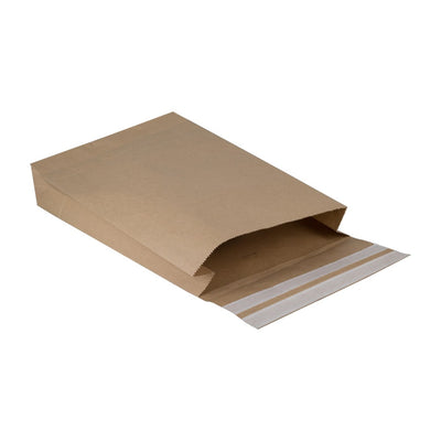 Klika - Versandtaschen aus Kraftpapier (mit Rückholstreifen) braun 300 x 80 x 430 mm 100 Gramm/m2