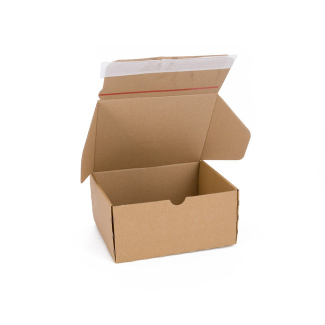 Klika - Versandkartons mit Klappverschluss 1-wellig 305 x 210 x 91 mm (A4-Format) braun | 20 Stück