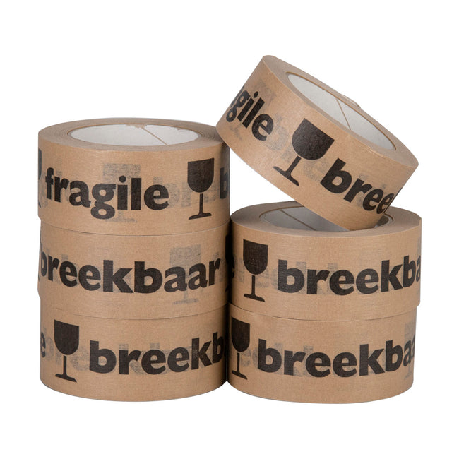 Klika - Kraft e 'fragile fragile' 50 mm x 50 Meter braun | 6 Stück