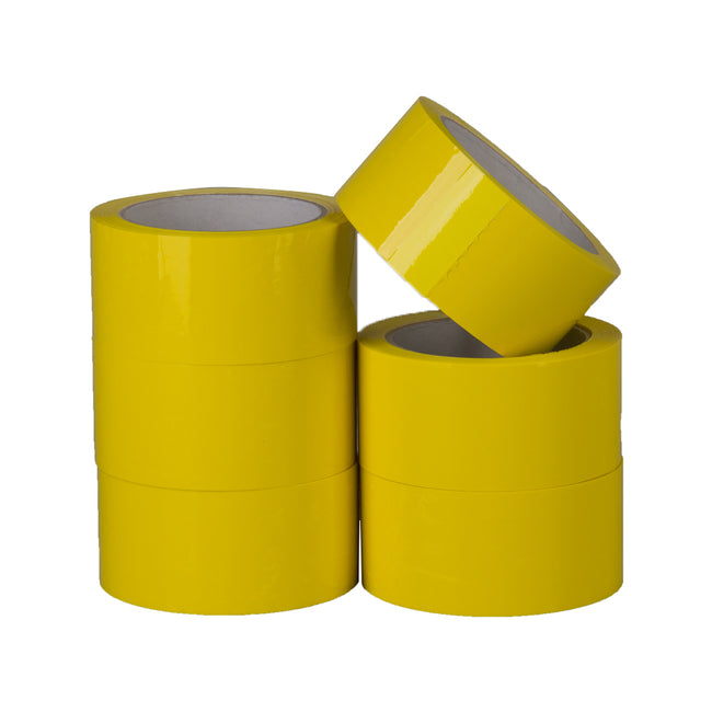 Klika - PP-Acryl e geräuscharm 28 Mikron 50 mm x 66 Meter gelb | 6 Stück