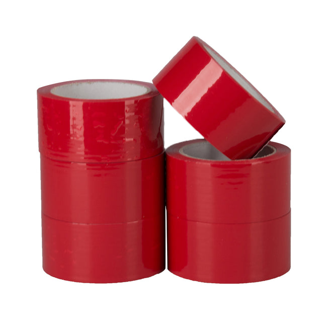 Klika - PP-Acryl e geräuscharm 28 Mikron 50 mm x 66 Meter rot | 6 Stück