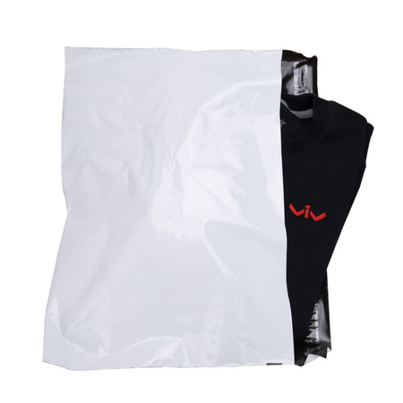 Klika - Coex-Versandtaschen weiß/schwarz 750 x 650 + 50 mm 50 Mikron