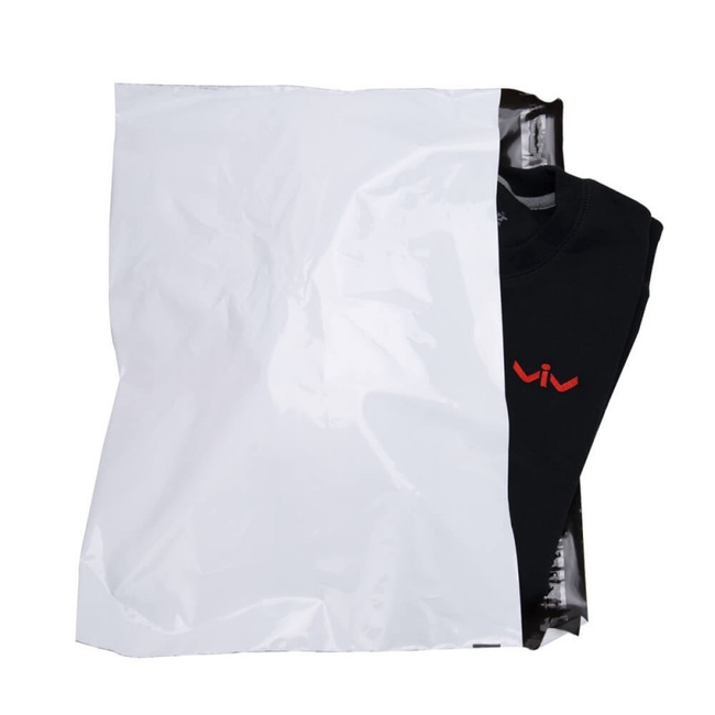 Klika - Coex-Versandtaschen weiß/schwarz 750 x 650 + 50 mm 50 Mikron