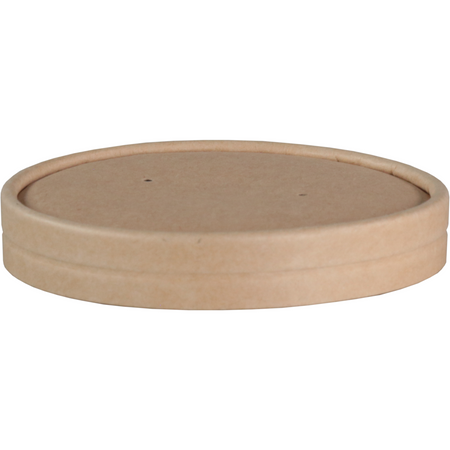 Klika -  Deksel | soepbeker to go 400ml | Kraftpapier + PE | rond | Ø97mm | bruin | 500 stuks