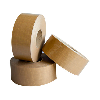 Klika - Papierklebeband verstärkt 70 mm x 150 Meter braun (nicht selbstklebend)