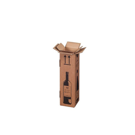 Klika - Flaschenversandkarton für 1 (Wein-)Flasche 105 x 105 x 420 mm | 20 Stück