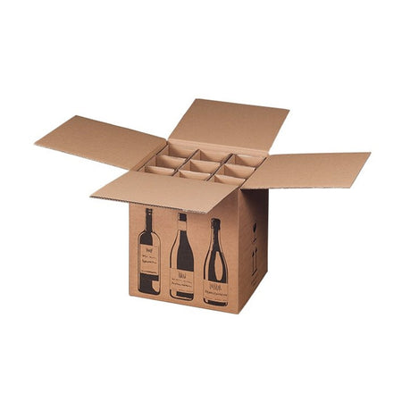 Klika - Flaschenversandkarton für 9 Flaschen 316 x 305 x 368 mm | 5 Stück