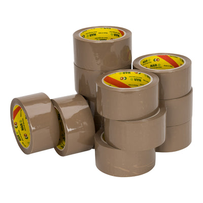 NAR - PP-Lösungsmittel e () 28 Mikron 50 mm x 66 Meter braun | 6 Stück