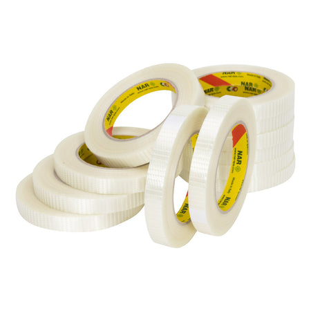 NAR - PP-Hotmelt und verstärkt () transparent 15 mm x 50 Meter | 10 Stück