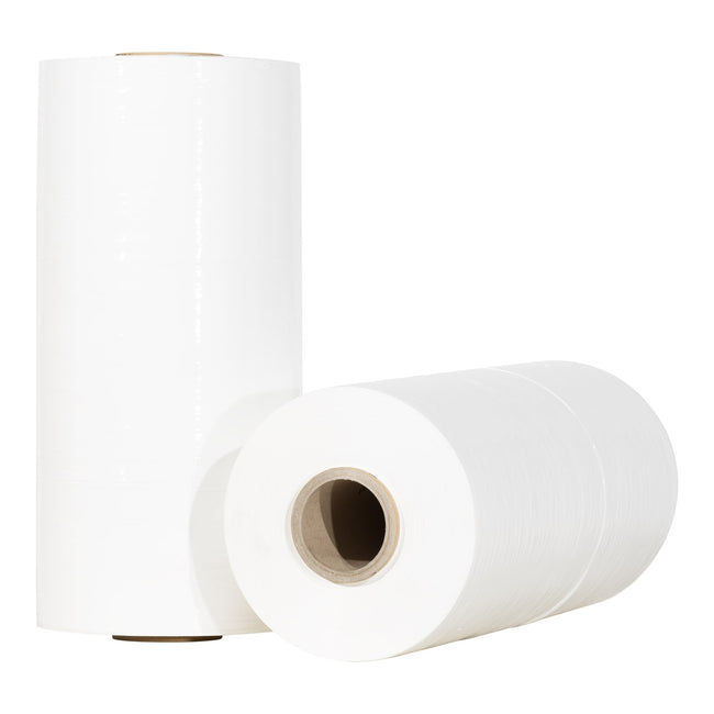 Klika – Maschinenverpackungsfolie 23 Mikron, 50 cm x 1340 Meter, 150 % vorgestreckt, weiß