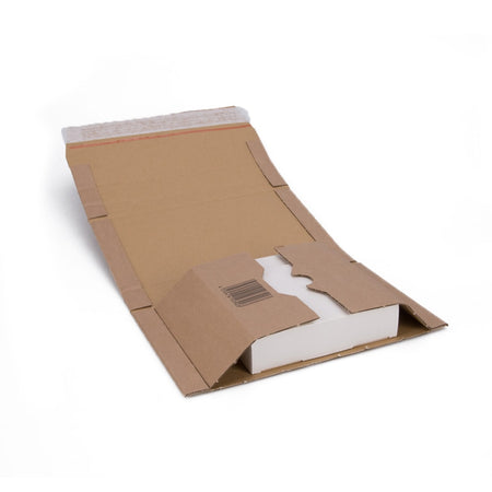 Klika - Buchverpackung 378 x 295 x 0-80 mm braun (b4) | 25 Stück