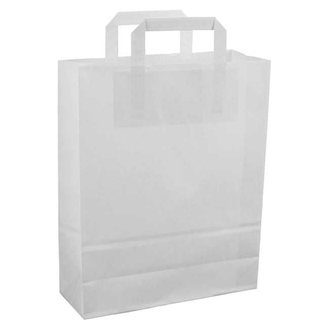 Klika - Papiertragetaschen weiß 260 x 100 x 330 mm 80 Gramm/m2